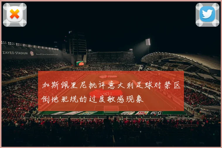 加斯佩里尼批评意大利足球对禁区倒地犯规的过度敏感现象